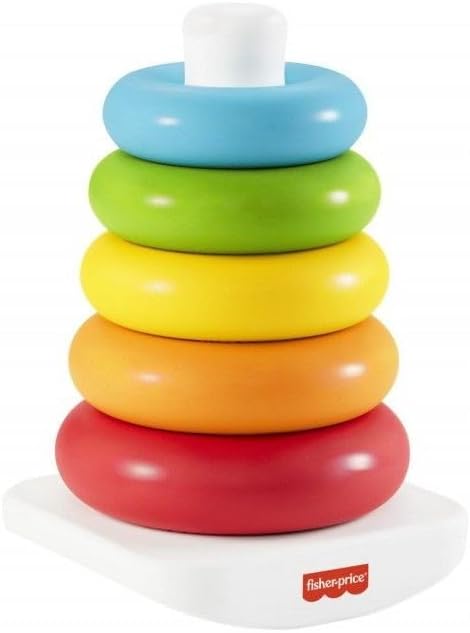 Fisher-Price Rock-Stack Eco-Friendly Baby Toy Classic Stacking Rings