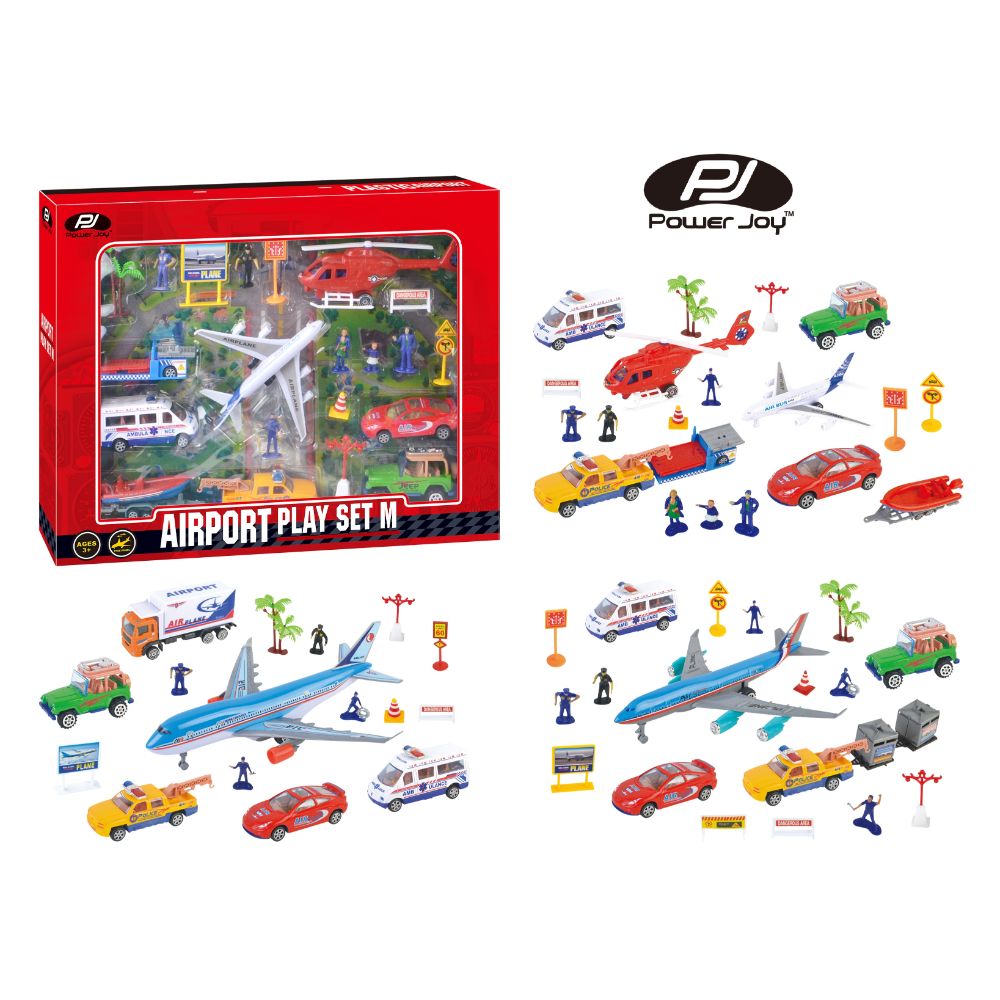 Power JoyVroom Vroom Airport مجموعة لعب M تشكيلة