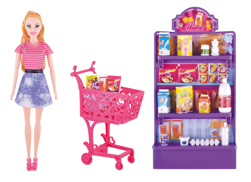 Power Joy Leila Grocery Shop Fashion Doll Set  Assortment - 30 cm