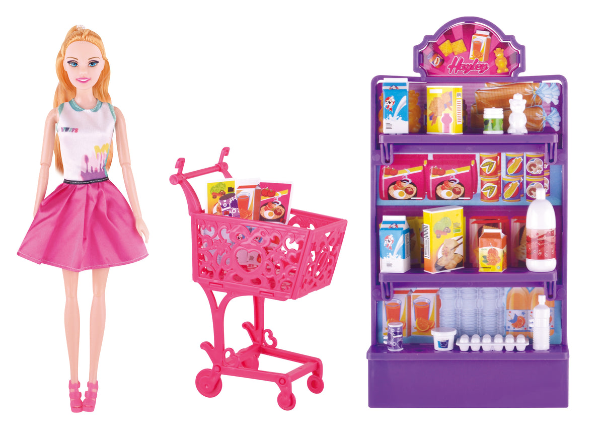 Power Joy Leila Grocery Shop Fashion Doll Set  Assortment - 30 cm