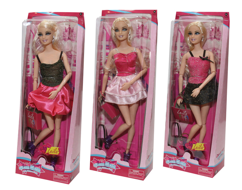 Power Joy Leila 29cm Fashion Doll with Articulated Joints Assorted Styles - Sold per piece