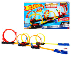 Hot Wheels Multi-Loop Race-Off Action Track Set with 1 Car