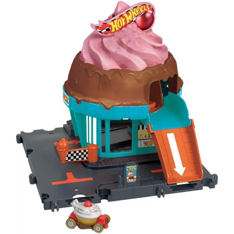مرائب ومجموعات لعب المركبات - Hot Wheels City Downtown Ice Cream Shop