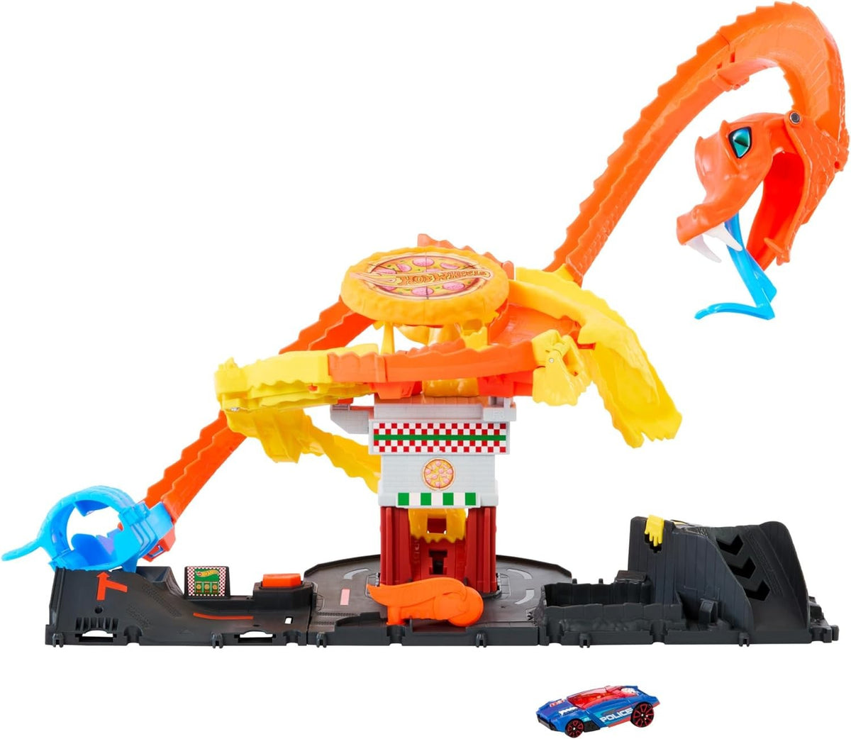 Hot Wheels City Snake & Pizza Shop Playset