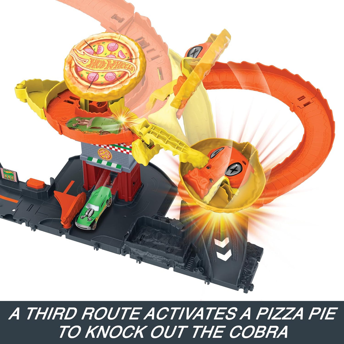 Hot Wheels City Snake & Pizza Shop Playset