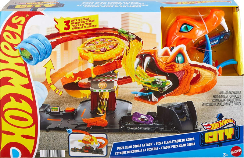 Hot Wheels City Snake & Pizza Shop Playset