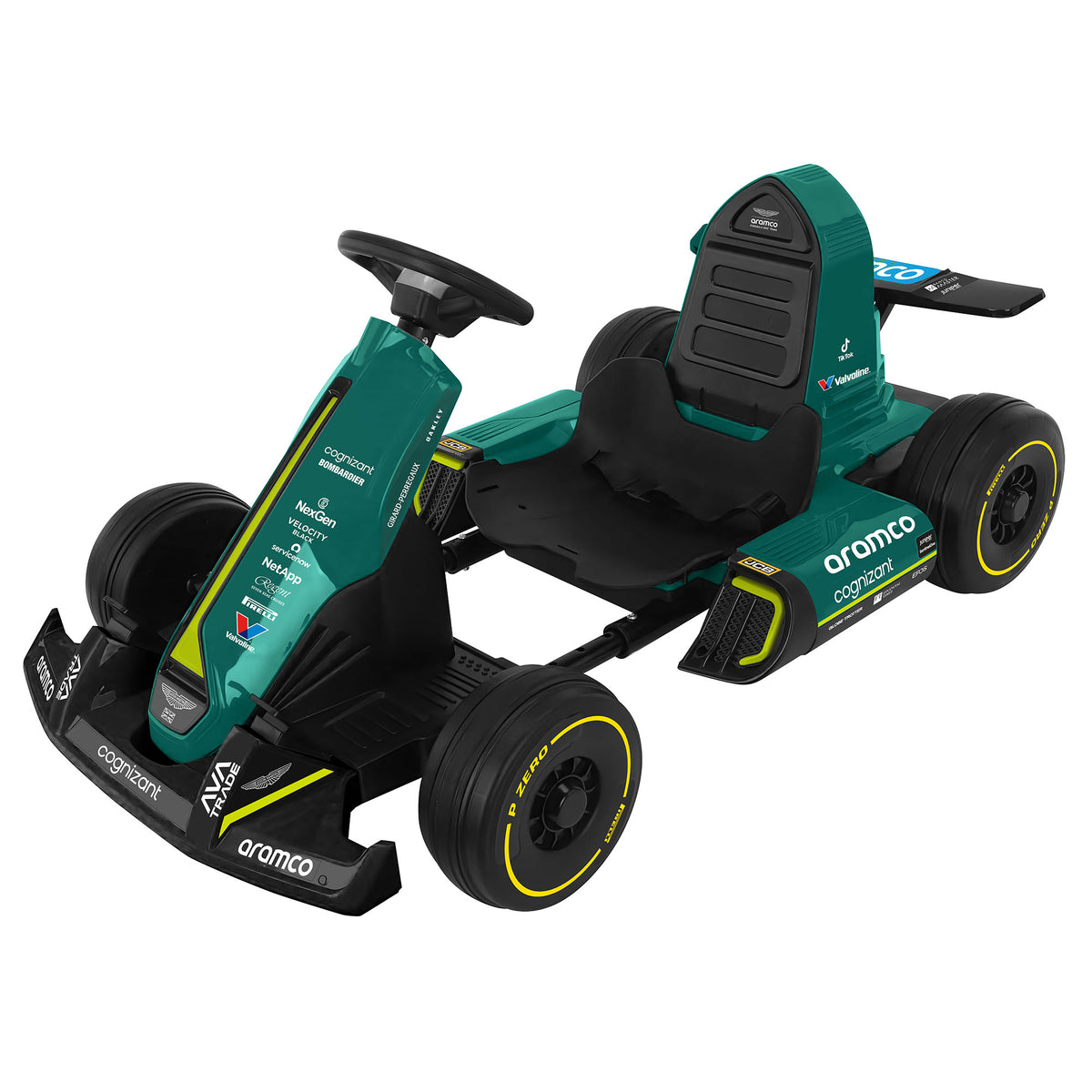 Aston Martin F1 Team 12V Electric Go-Kart V2 for Kids Ride-On