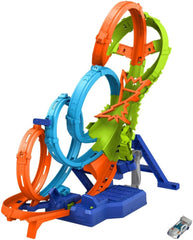 ot Wheels Action 4-Loop Crashout 1:64 Track Set for Kids