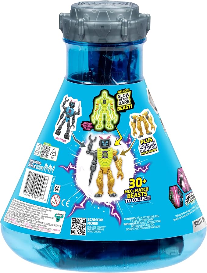 Mr Beast Lab Hybrid Lab-Bot Vs GD Skeleton Action Figure Set for Kids