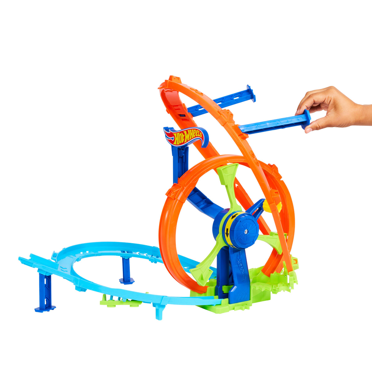 Hot Wheels سيارة Track Launch & Loop Stunt مجموعة لعب مع ١ Vehicle