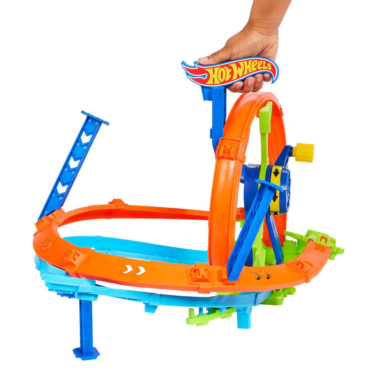 Hot Wheels سيارة Track Launch & Loop Stunt مجموعة لعب مع ١ Vehicle