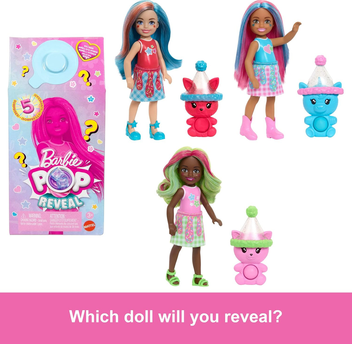 Barbie Chelsea Pop Reveal Animal Party Assortment 1-piece
