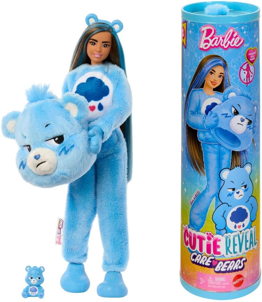 Barbie Cutie Reveal Care Bears Series Fashion Doll for Kids Ages 3+