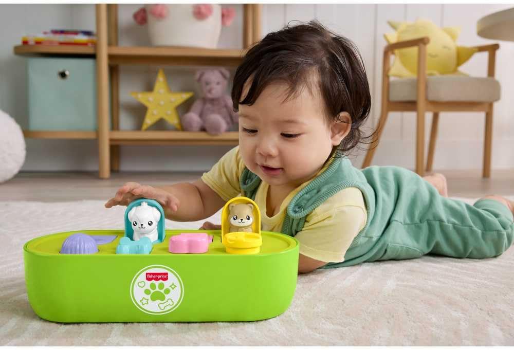 Fisher-Price Pets Fine Motor Pop-Up Activity & Interactive Baby Learning Toy