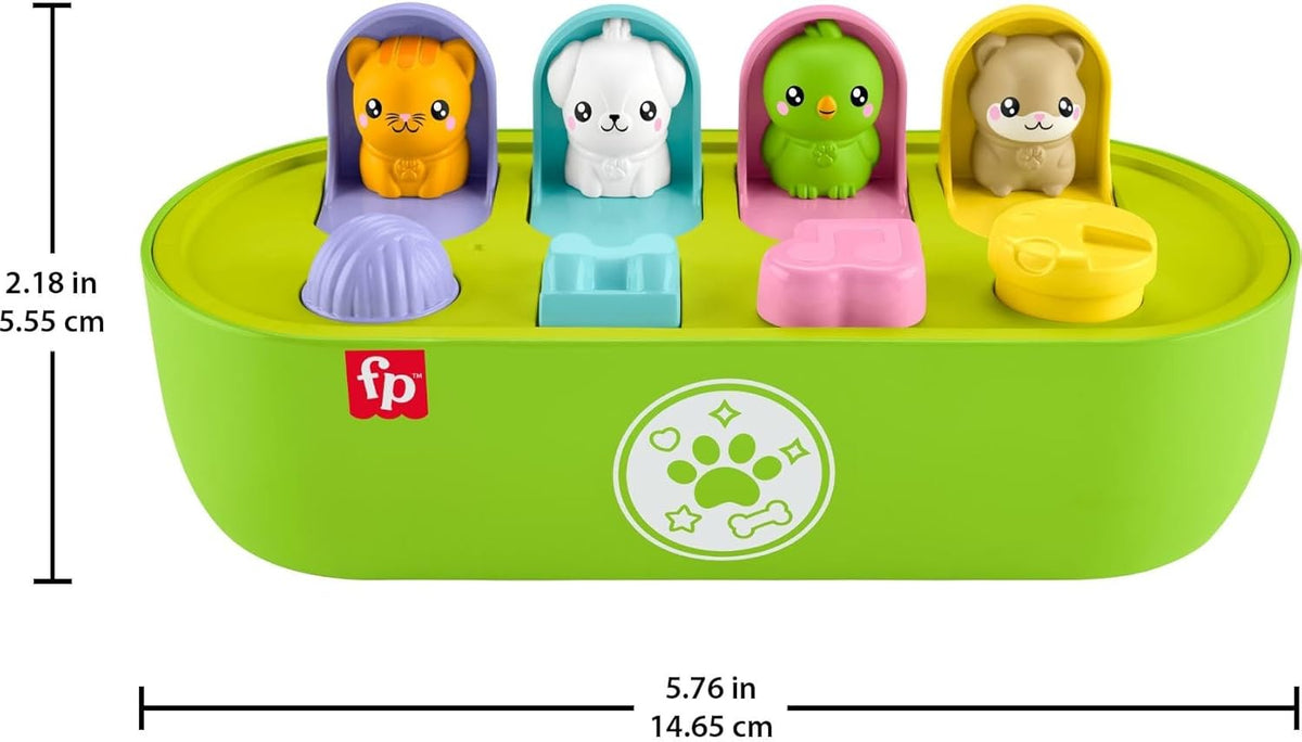 Fisher-Price Pets Fine Motor Pop-Up Activity & Interactive Baby Learning Toy
