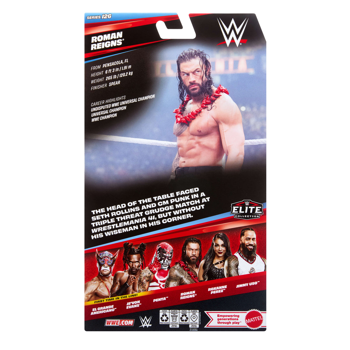 WWE Elite Collection Roman Reigns Action Figure - 6 Inch