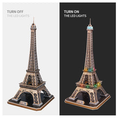 3D PUZZLE LED EIFFEL TOWER 84-PIECE, BAT