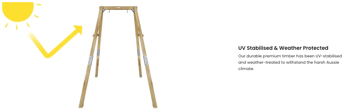 Dynamic Sports Growing Giraffe Adjustable Wooden Swing Set