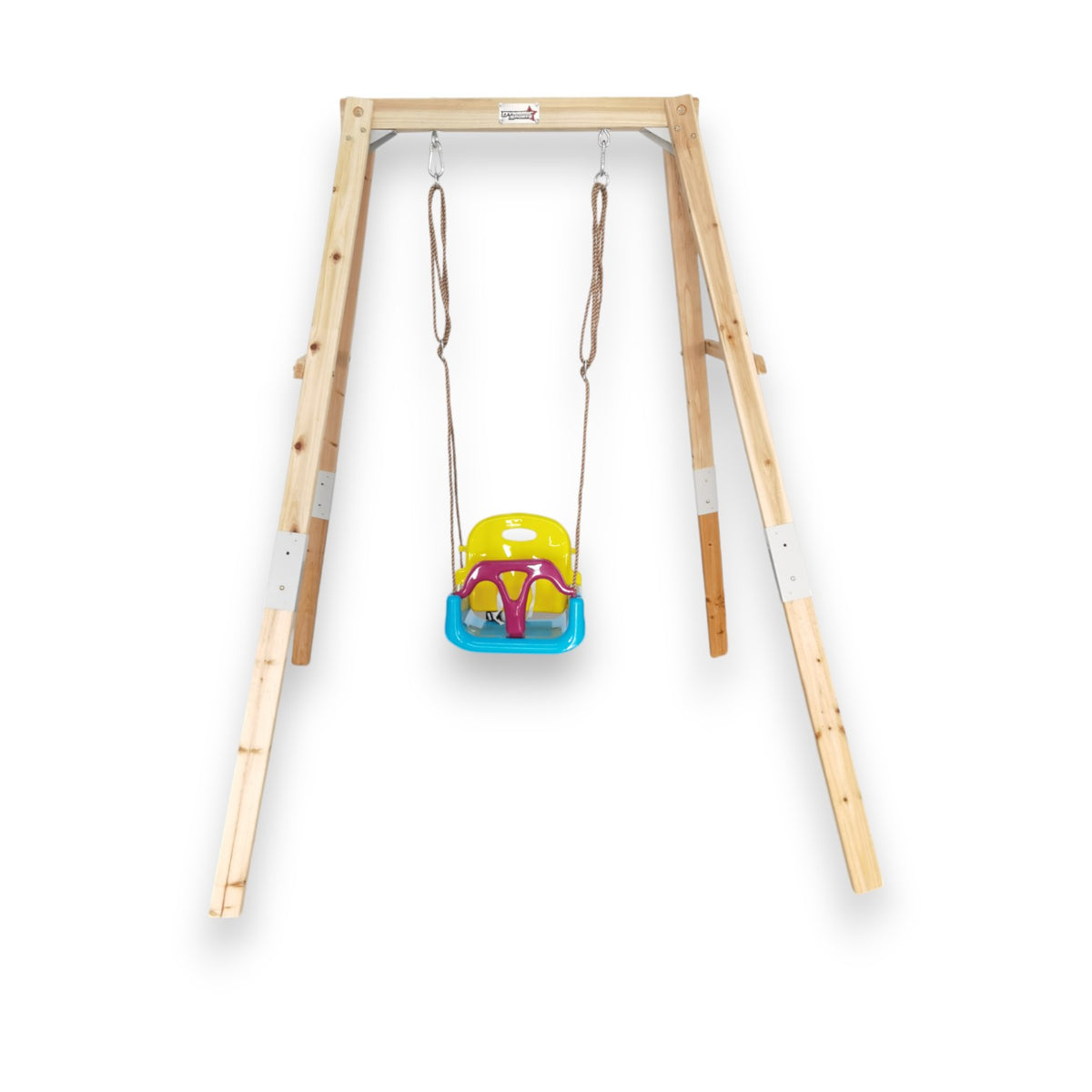 Dynamic Sports Growing Giraffe Adjustable Wooden Swing Set