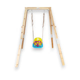 Dynamic Sports Growing Giraffe Adjustable Wooden Swing Set