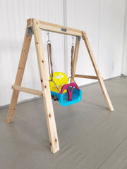 Dynamic Sports Growing Giraffe Adjustable Wooden Swing Set