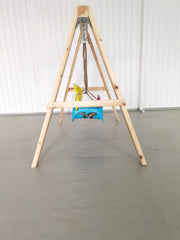 Dynamic Sports Growing Giraffe Adjustable Wooden Swing Set