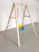 Dynamic Sports Growing Giraffe Adjustable Wooden Swing Set