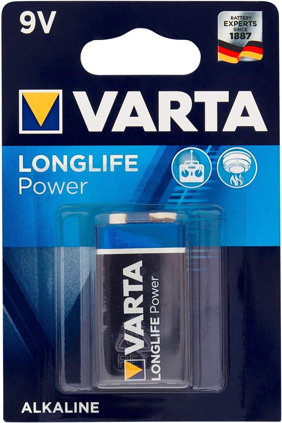 VARTA Longlife 9V Alkaline Battery for Toys and Devices