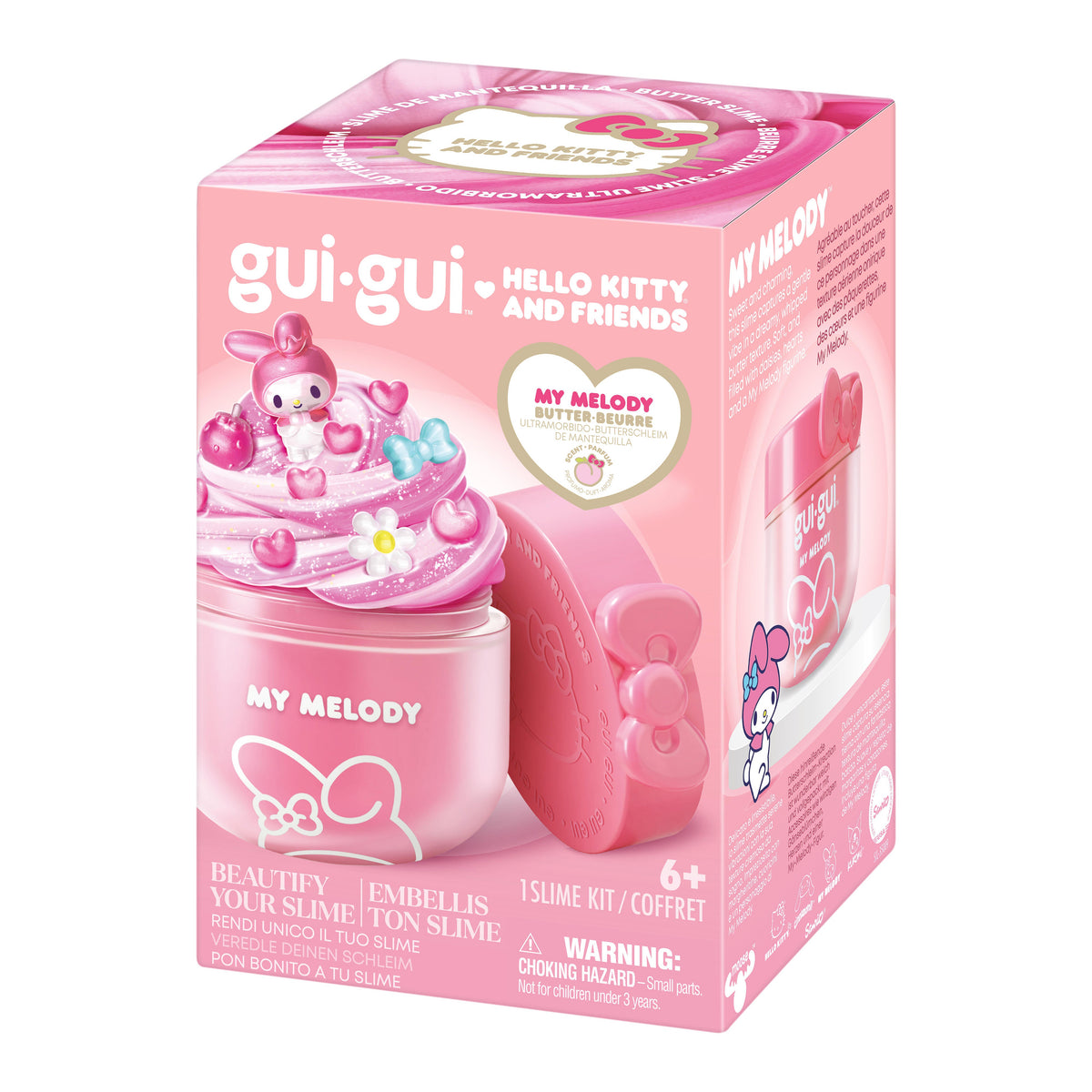 Gui Gui Hello Kitty & Friends Surprise سلايم Single Pack for Kids, متنوع - تباع بالقطعة (Random Selection)