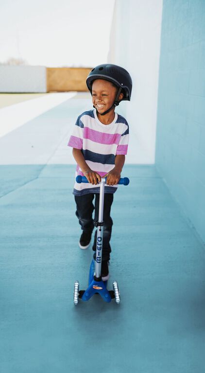 Mini Plus LED Blue Scooter Ride-On for Kids