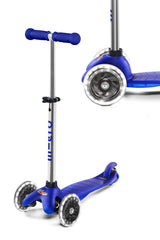 Mini Plus LED Blue Scooter Ride-On for Kids