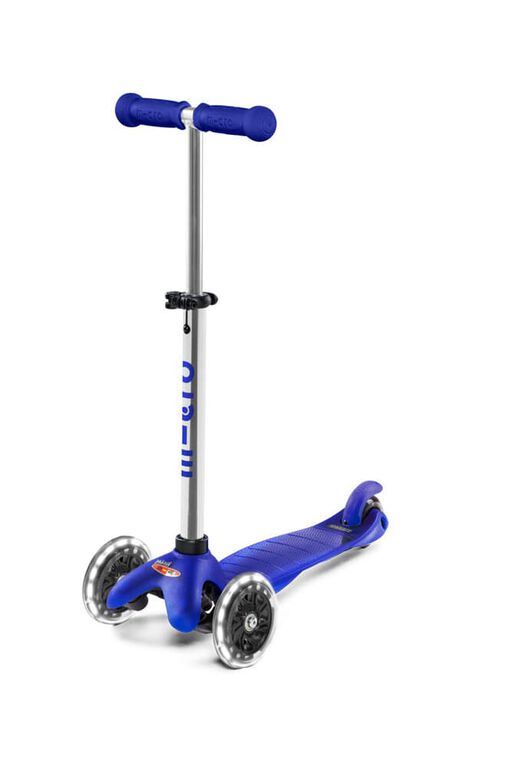 Mini Plus LED Blue Scooter Ride-On for Kids