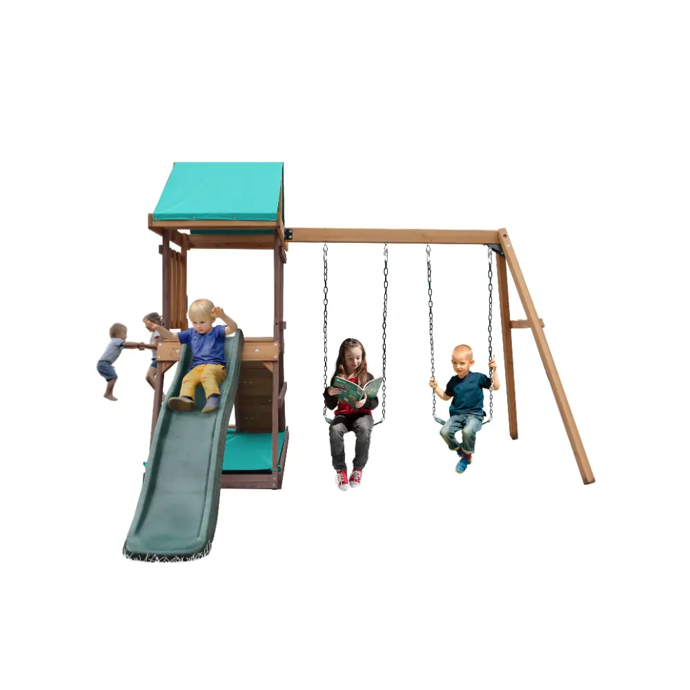 Mountpeak Matterhorn Swing Set & Playhouse with Slide