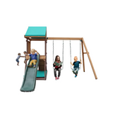 Mountpeak Matterhorn Swing Set & Playhouse with Slide