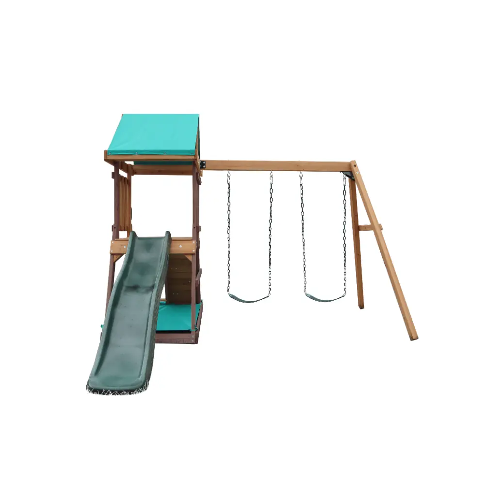 Mountpeak Matterhorn Swing Set & Playhouse with Slide