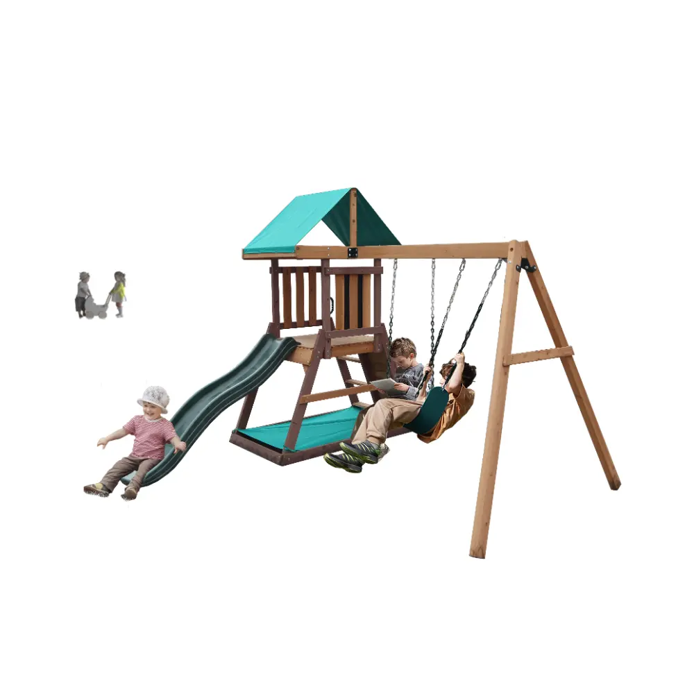 Mountpeak Matterhorn Swing Set & Playhouse with Slide