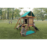 Mountpeak Matterhorn Swing Set & Playhouse with Slide