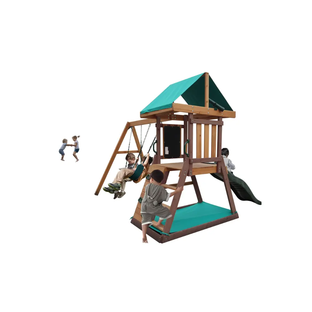 Mountpeak Matterhorn Swing Set & Playhouse with Slide
