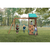 Mountpeak Matterhorn Swing Set & Playhouse with Slide