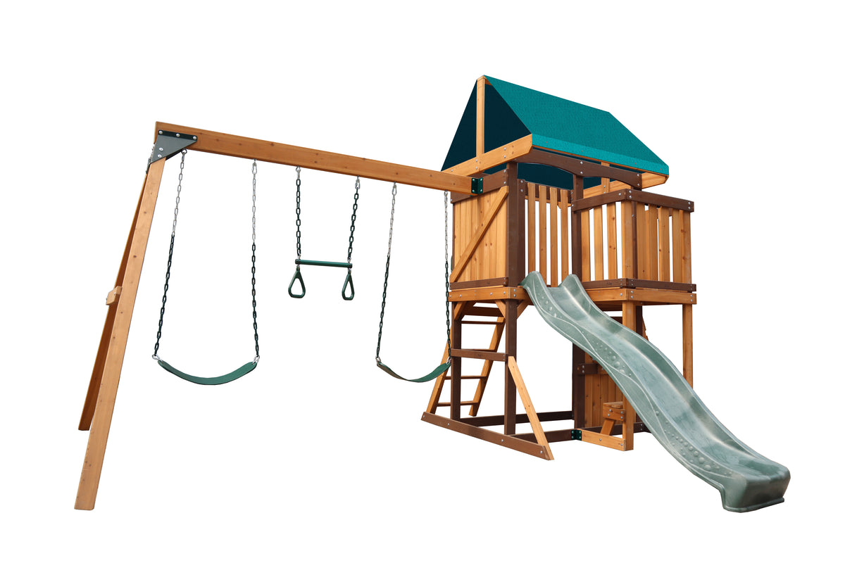 Mountpeak Logan Swing Set & Spacious Playhouse