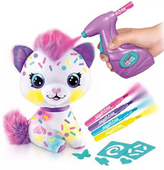 Airbrush Plush Kitty Soft Interactive Toy with Accessories for Kids
