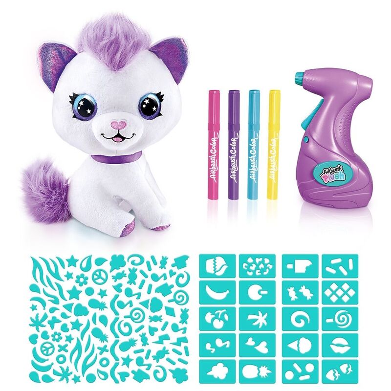 Airbrush Plush Kitty Soft Interactive Toy with Accessories for Kids
