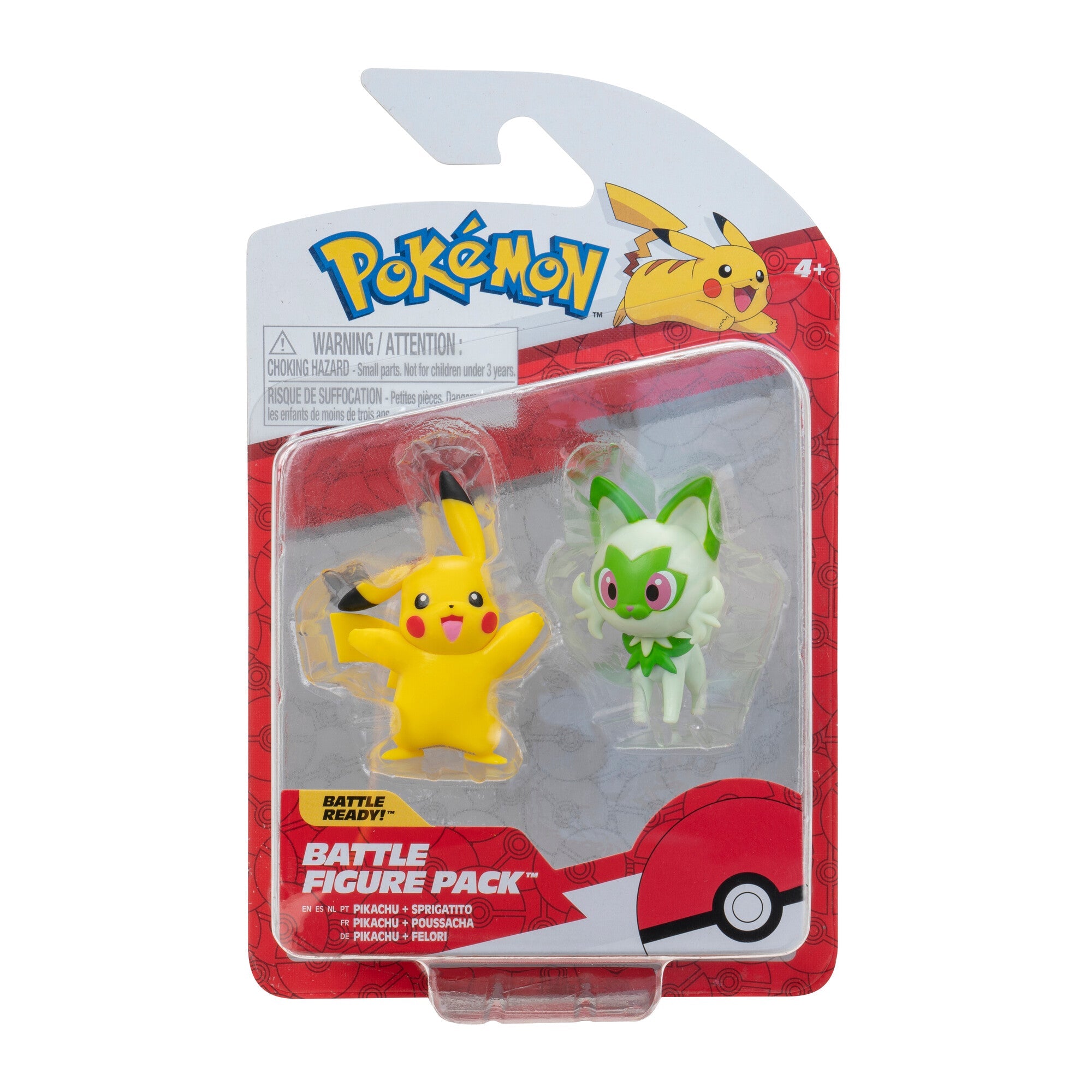 Pokemon Battle Figure Pikachiu + Sprigatito 2 Pack