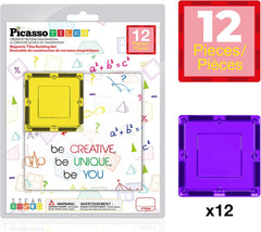 Picasso Magnetic Tiles Squre Expansion Pack 12-pieces