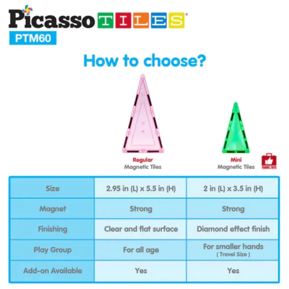 Picasso Magnetic Mini Diamond Building Set – 60 Pieces