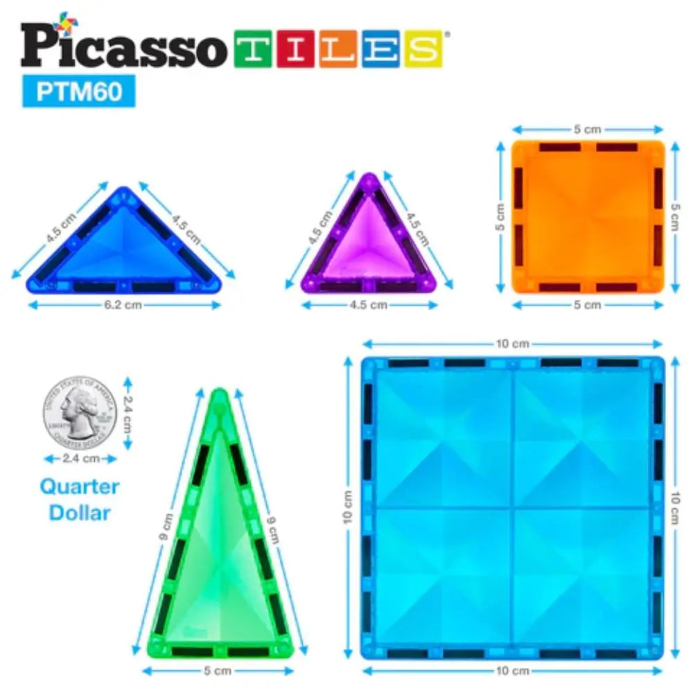 Picasso Magnetic Mini Diamond Building Set – 60 Pieces