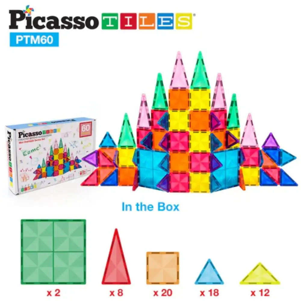 Picasso Magnetic Mini Diamond Building Set – 60 Pieces