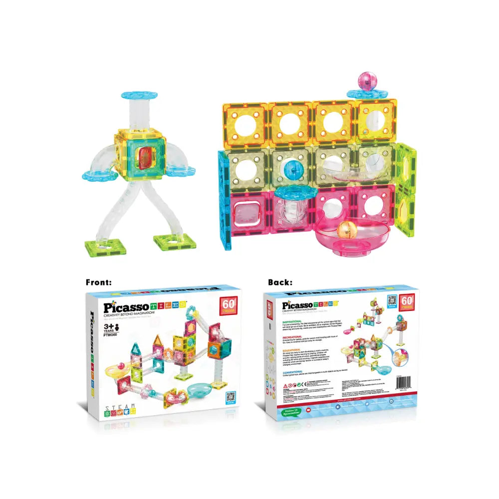 Picasso Magnetic Mini Diamond Marble Run Track 60pieces