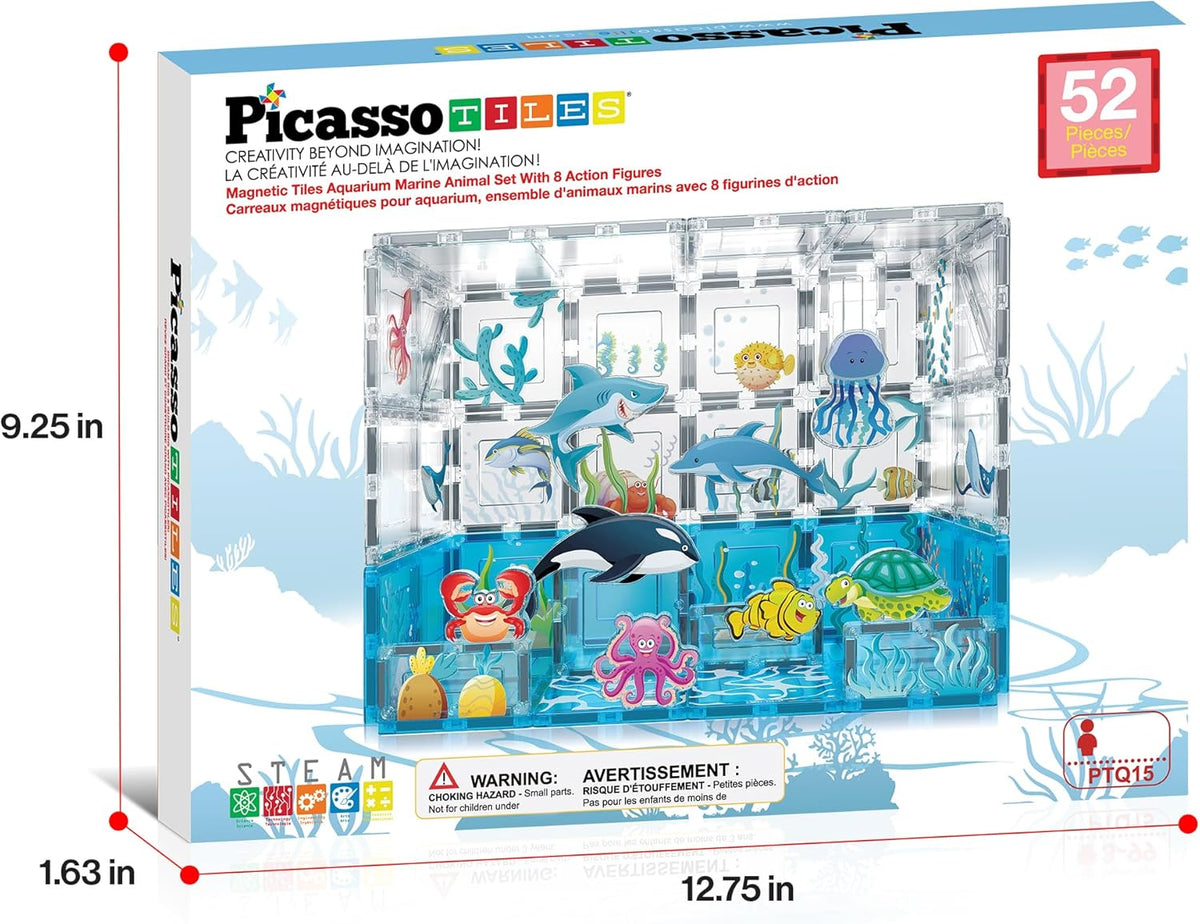 Picasso Magnetic Tiles Aquarium 52-pieces