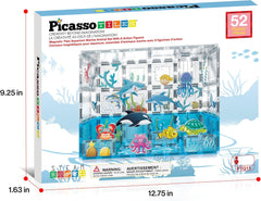 Picasso Magnetic Tiles Aquarium 52-pieces